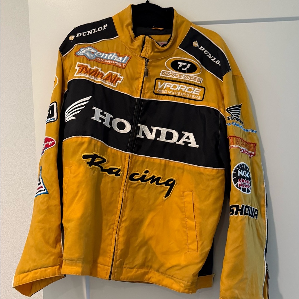 Ground Zero Sports Wear Honda Racing Jacket in Yellow and Black
